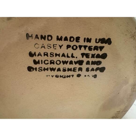 Vintage Marshall Texas Casey Pottery Wild Flowers Blue Sponge Canisters Set of 2 - Picture 7 of 9